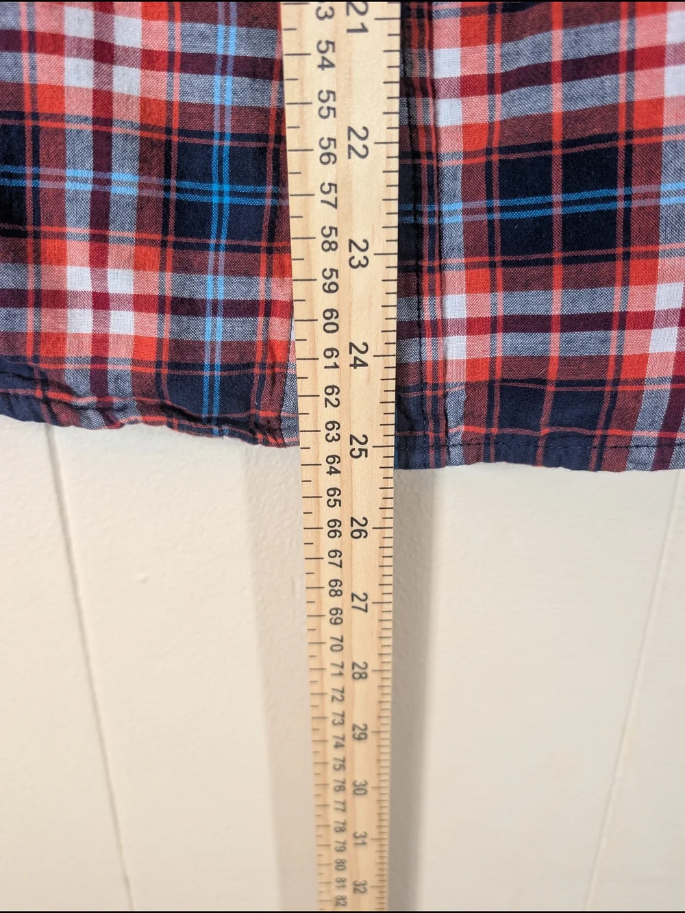 Wonder Nation Boys Plaid Button Front Shirt Red Blue Cotton Size Large 10-12